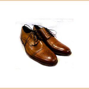 Floor Model -- Like New Rare & Unique Joseph Aboud Wing Tip Leather Shoes, Italy